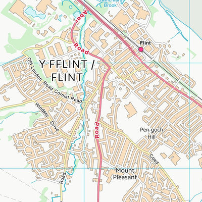 UK Topographic Maps Sir y Fflint - Flintshire (SJ27) digital map