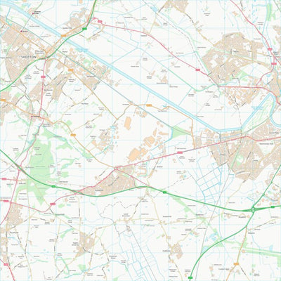 UK Topographic Maps Sir y Fflint - Flintshire (SJ36) digital map