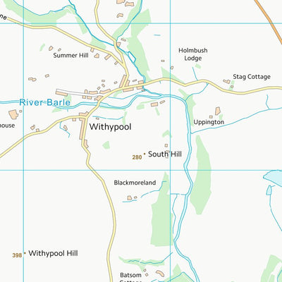 UK Topographic Maps Somerset West and Taunton District (SS83) digital map