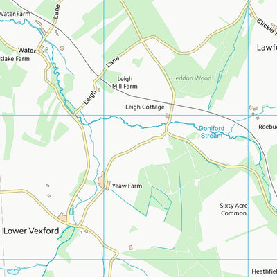 UK Topographic Maps Somerset West and Taunton District (ST13) digital map