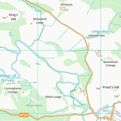 UK Topographic Maps South Ayrshire (NS30) digital map