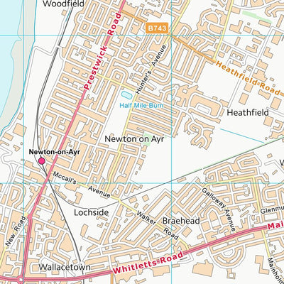 UK Topographic Maps South Ayrshire (NS32) digital map
