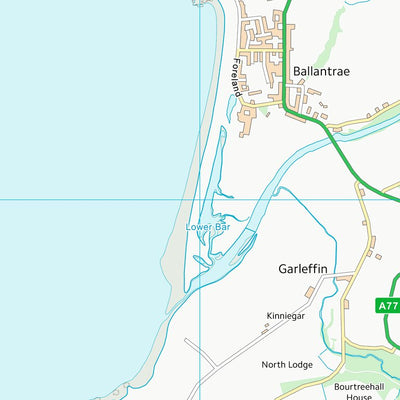 UK Topographic Maps South Ayrshire (NX08) digital map