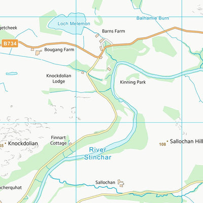 UK Topographic Maps South Ayrshire (NX18) digital map