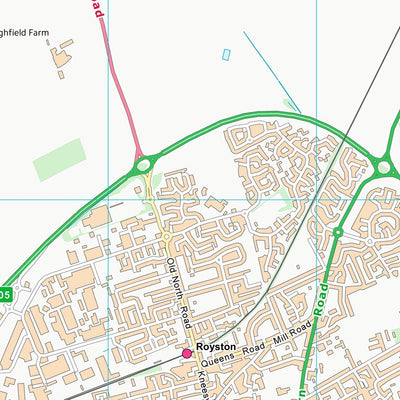 UK Topographic Maps South Cambridgeshire District (TL34) digital map