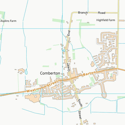 UK Topographic Maps South Cambridgeshire District (TL35) digital map