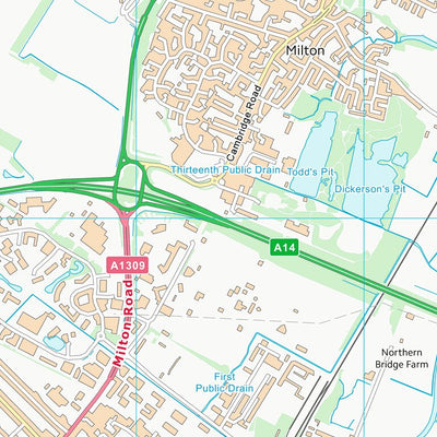 UK Topographic Maps South Cambridgeshire District (TL46) digital map