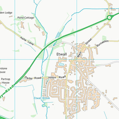 UK Topographic Maps South Derbyshire District (SK23) digital map