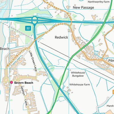 UK Topographic Maps South Gloucestershire (ST58) digital map