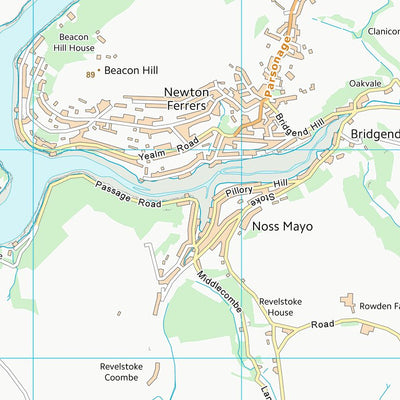 UK Topographic Maps South Hams District (SX54) digital map