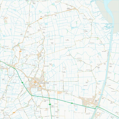 UK Topographic Maps South Holland District (TF42) digital map