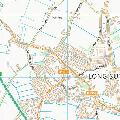 UK Topographic Maps South Holland District (TF42) digital map