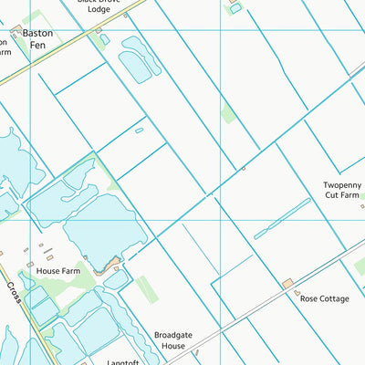 UK Topographic Maps South Kesteven District (TF11) digital map