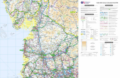 UK Topographic Maps South Lakeland District (SD) digital map