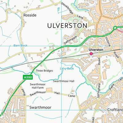 UK Topographic Maps South Lakeland District (SD27) digital map