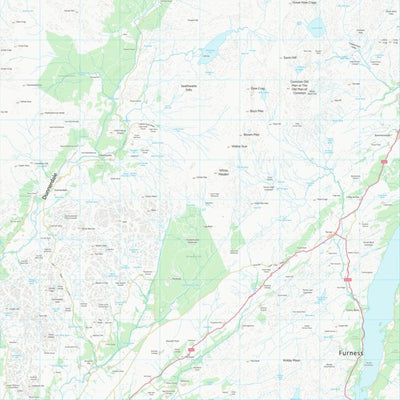 UK Topographic Maps South Lakeland District (SD29) digital map