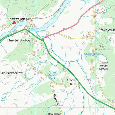 UK Topographic Maps South Lakeland District (SD38) digital map
