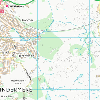 UK Topographic Maps South Lakeland District (SD49) digital map
