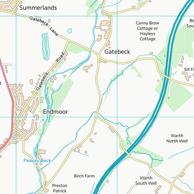 UK Topographic Maps South Lakeland District (SD58) digital map
