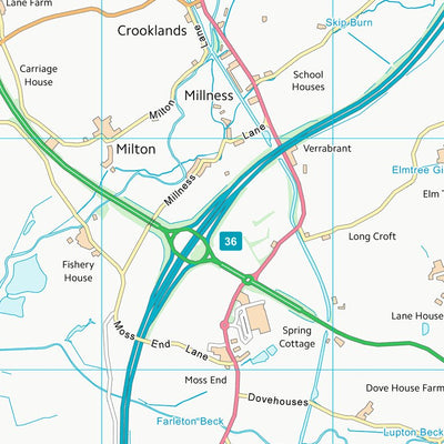 UK Topographic Maps South Lakeland District (SD58) digital map