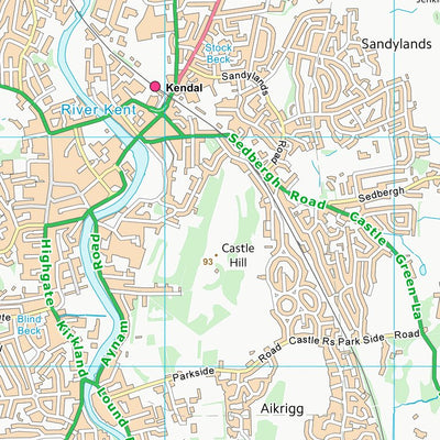 UK Topographic Maps South Lakeland District (SD59) digital map