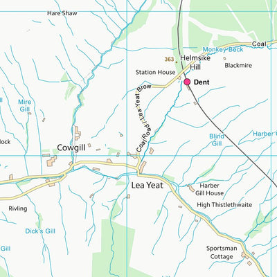 UK Topographic Maps South Lakeland District (SD78) digital map