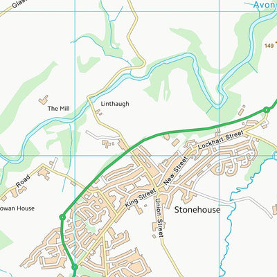 UK Topographic Maps South Lanarkshire (NS74) digital map