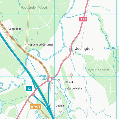 UK Topographic Maps South Lanarkshire (NS83) digital map