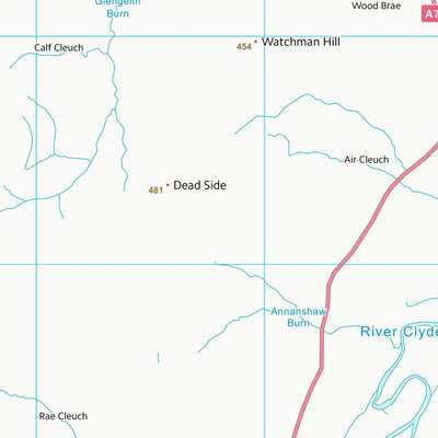 UK Topographic Maps South Lanarkshire (NS91) digital map