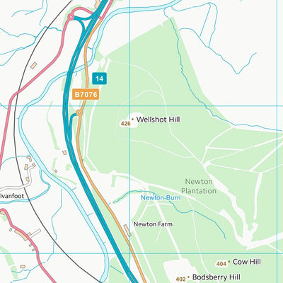 UK Topographic Maps South Lanarkshire (NS91) digital map