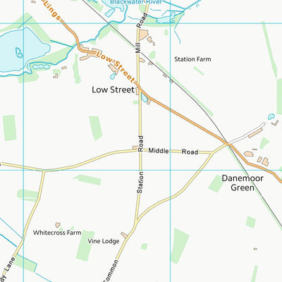 UK Topographic Maps South Norfolk District (TG00) digital map