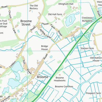 UK Topographic Maps South Norfolk District (TM39) digital map