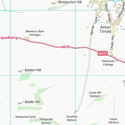 UK Topographic Maps South Oxfordshire District (SU58) digital map