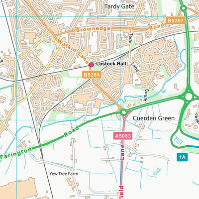 UK Topographic Maps South Ribble District (B) (SD52) digital map