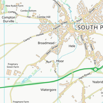 UK Topographic Maps South Somerset District (ST41) digital map