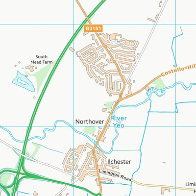 UK Topographic Maps South Somerset District (ST52) digital map