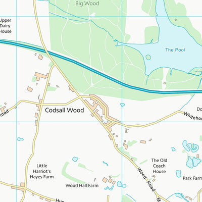 UK Topographic Maps South Staffordshire District (SJ80) digital map
