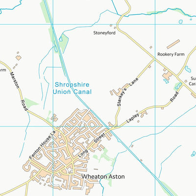 UK Topographic Maps South Staffordshire District (SJ81) digital map