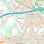 UK Topographic Maps South Staffordshire District (SJ90) digital map