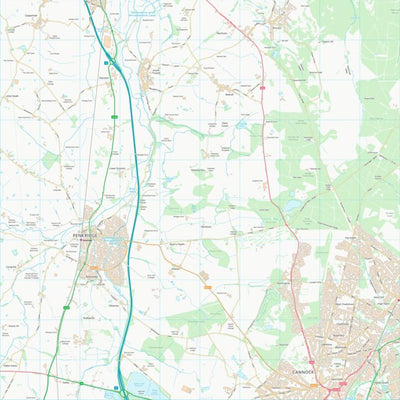 UK Topographic Maps South Staffordshire District (SJ91) digital map