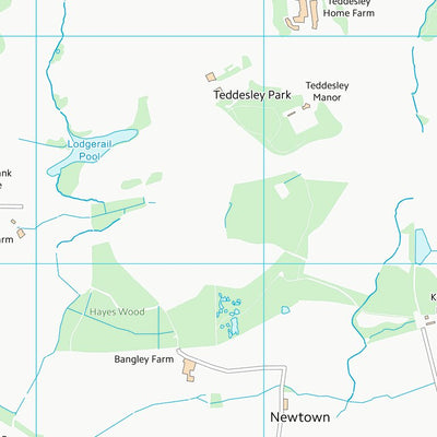 UK Topographic Maps South Staffordshire District (SJ91) digital map
