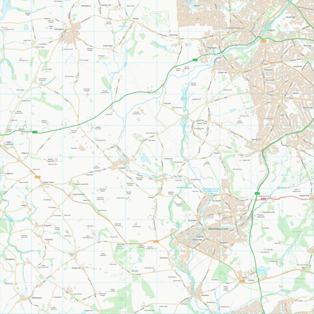 South Staffordshire District (SO89) Map by UK Topographic Maps Avenza