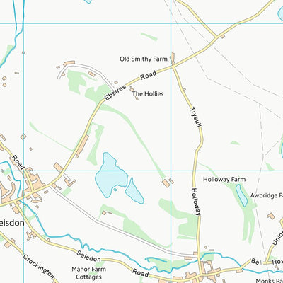 UK Topographic Maps South Staffordshire District (SO89) digital map