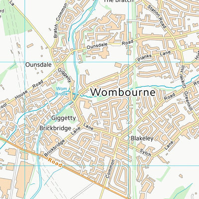 UK Topographic Maps South Staffordshire District (SO89) digital map
