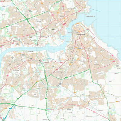 UK Topographic Maps South Tyneside District (B) (NZ36) digital map