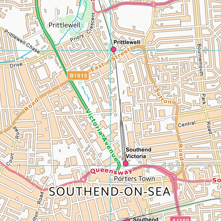 Southend-on-Sea (B) (TQ88) Map by UK Topographic Maps | Avenza Maps