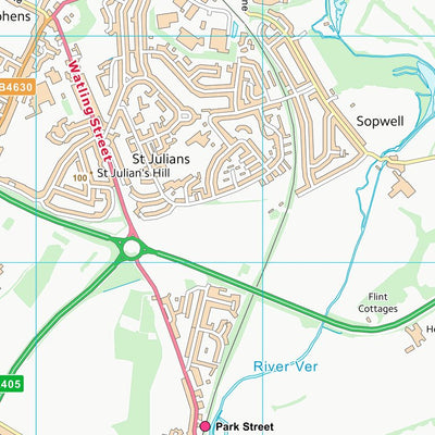 UK Topographic Maps St. Albans District (B) (TL10) digital map