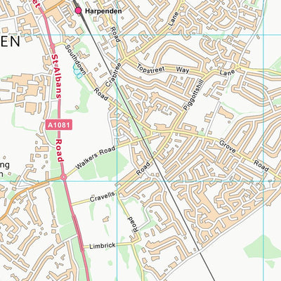 UK Topographic Maps St. Albans District (B) (TL11) digital map
