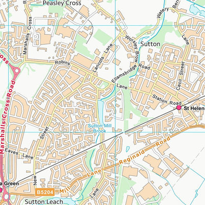 UK Topographic Maps St. Helens District (B) (SJ59) digital map