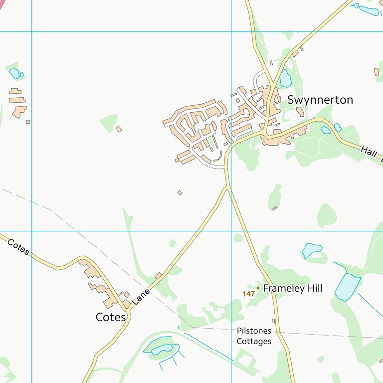 Stafford District (B) (SJ83) Map by UK Topographic Maps | Avenza Maps